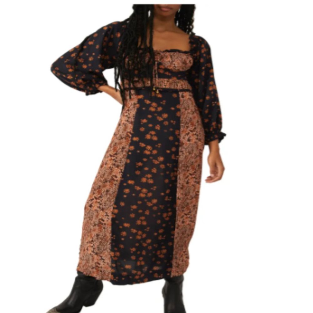 Free People Tigerlily Long Sleeve Maxi Dress
